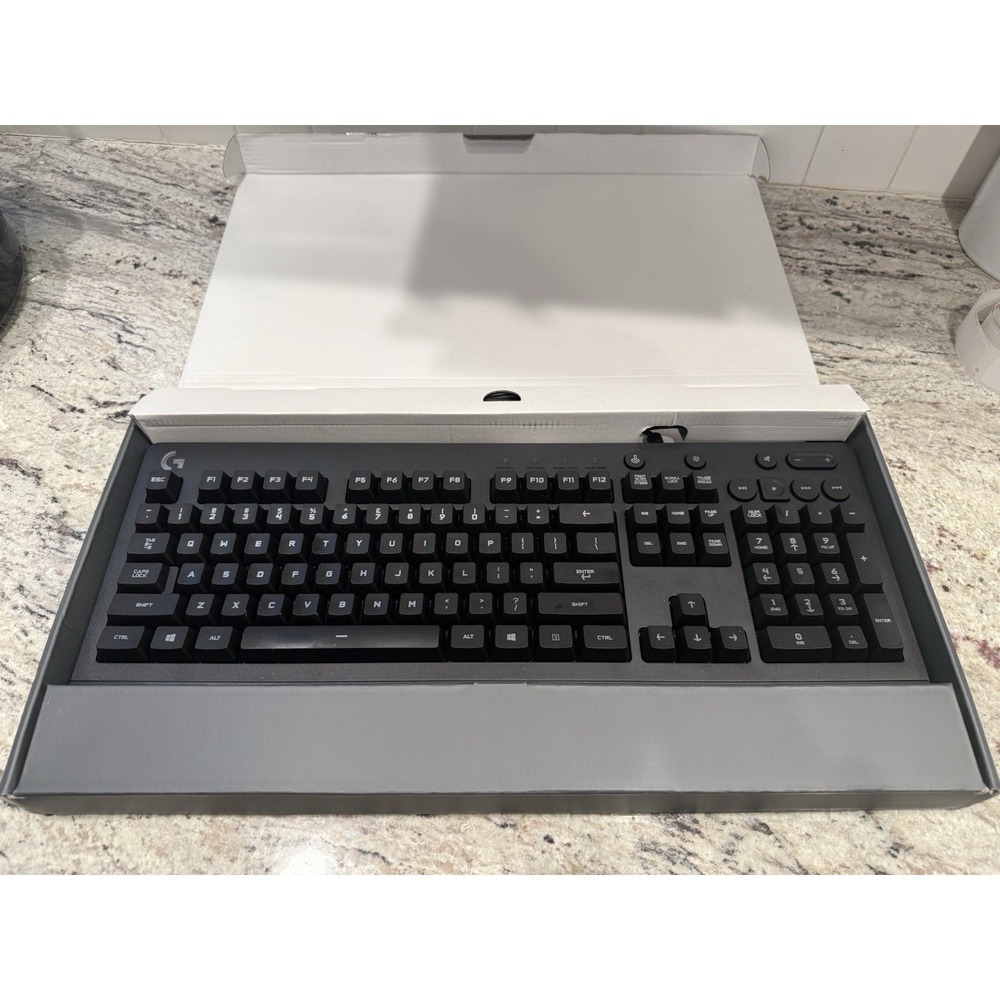 Logitech G213 Prodigy Gaming Keyboard, Wired RGB Backlit with Palm Rest Open Box
